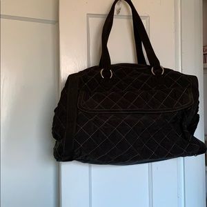 Vera Bradley black diaper/overnight bag